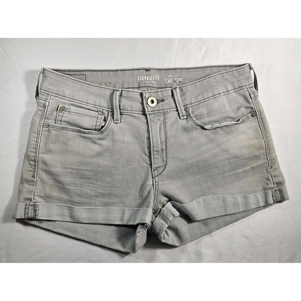 Denizen from Levi's Gray Low Rise Stretch Shortie Jean Shorts Size 11 Cuffed